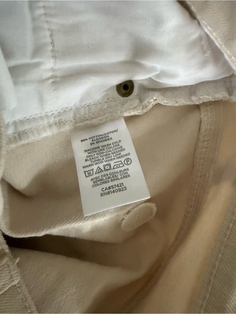 LOFT Cream Wide-Leg Jeans - Picture 6 of 6